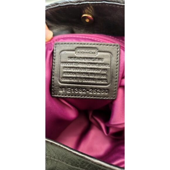 Coach Back Maddison Textured Leather Shoulder Bag Hobo Style Lattice Leather Bag - Picture 5 of 13